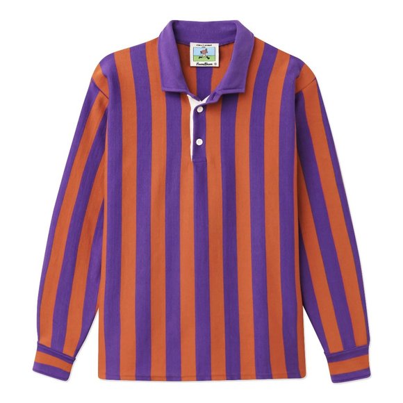 Rowing Blazers Other - NWT $195 Rowing Blazers Orange Purple Stripe Super Heavyweight Game Rugby Shirt